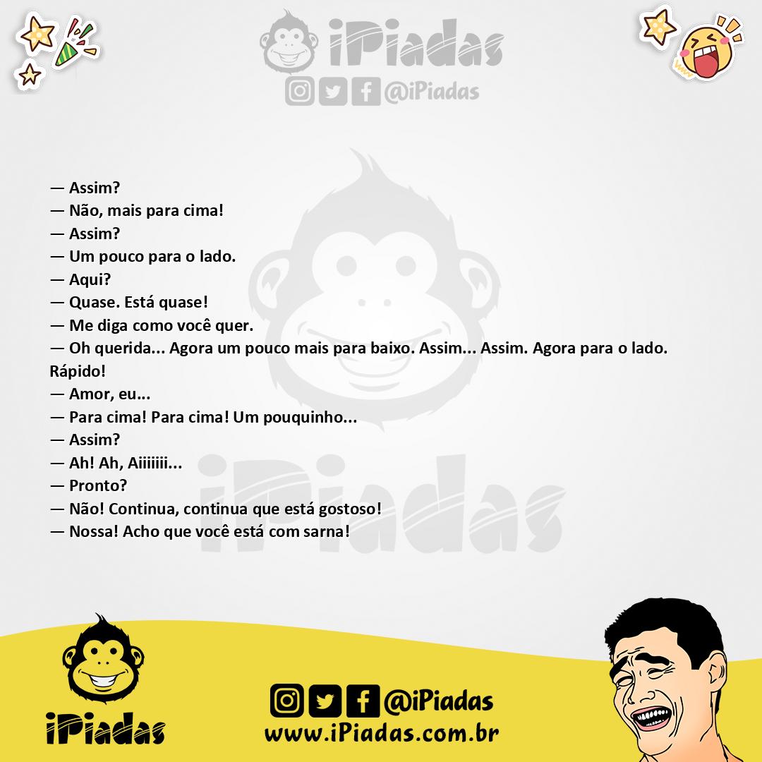 Ilustração da piada Encontrando o Ponto Certo no iPiadas