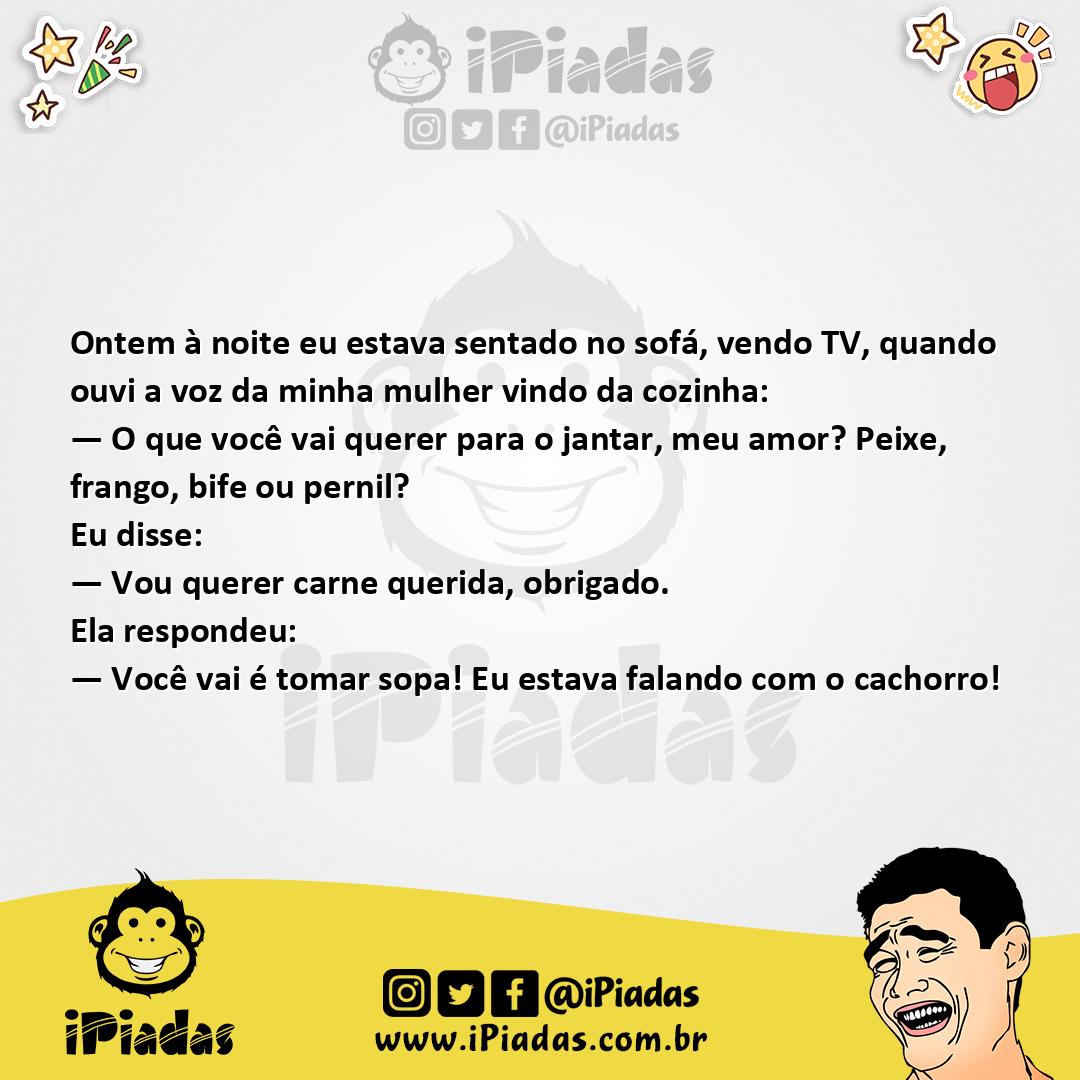 Ilustração da piada Escolhendo o Jantar no iPiadas