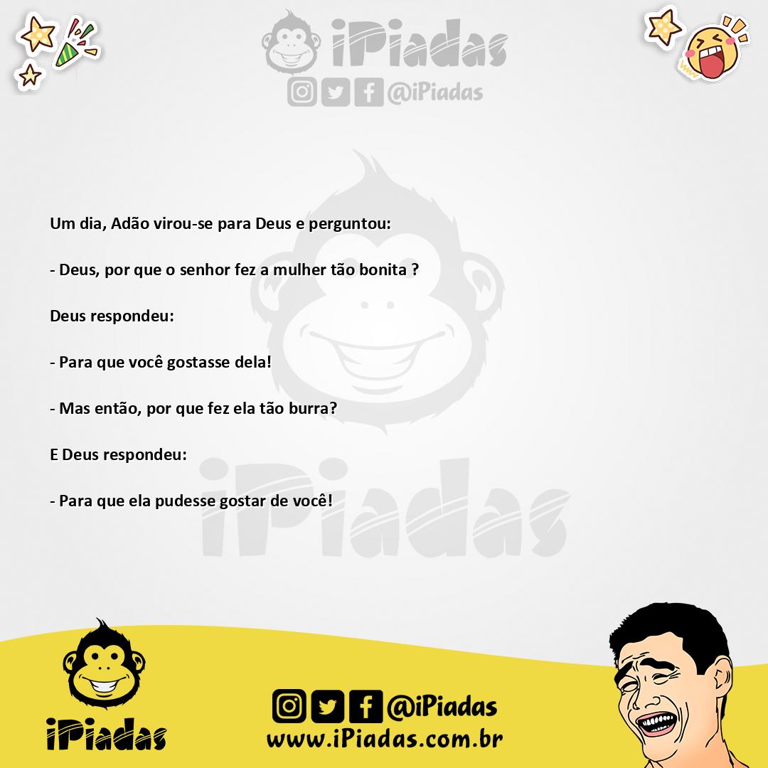 Ilustração da piada Eva e Adão no iPiadas