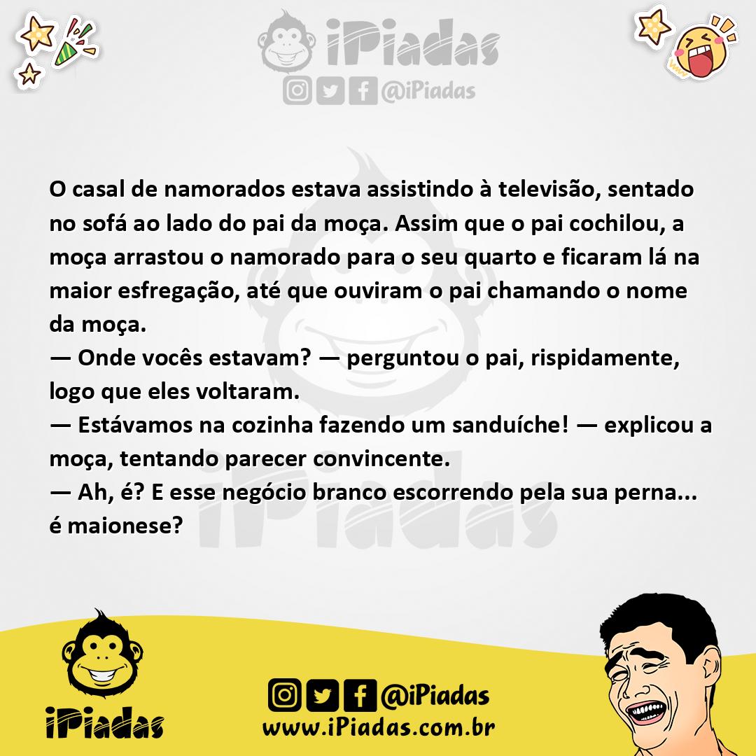 Ilustração da piada Fazendo Sanduíche no iPiadas