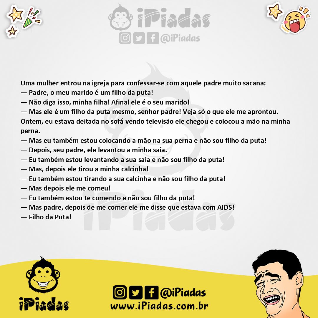 Ilustração da piada Filho da Puta no iPiadas