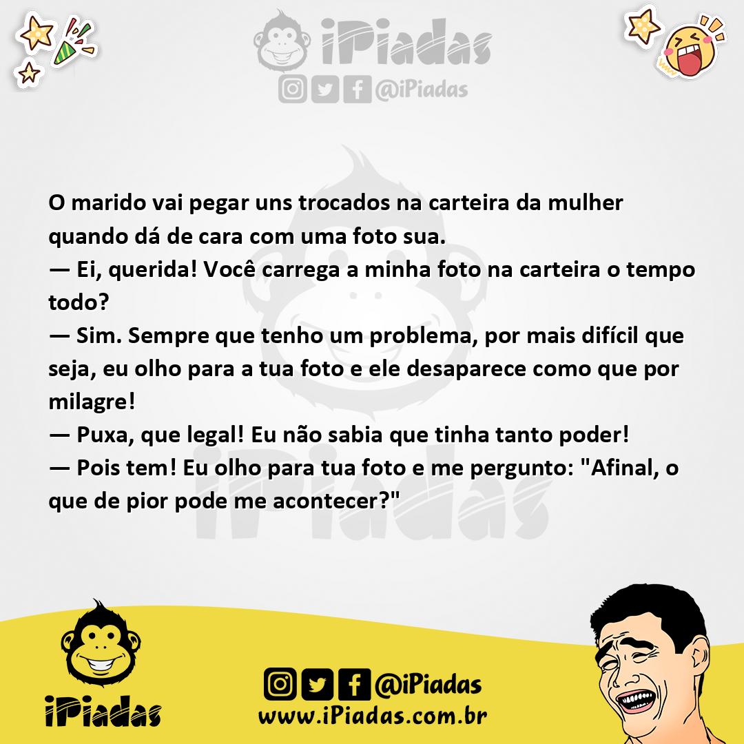Ilustração da piada Foto na Carteira no iPiadas