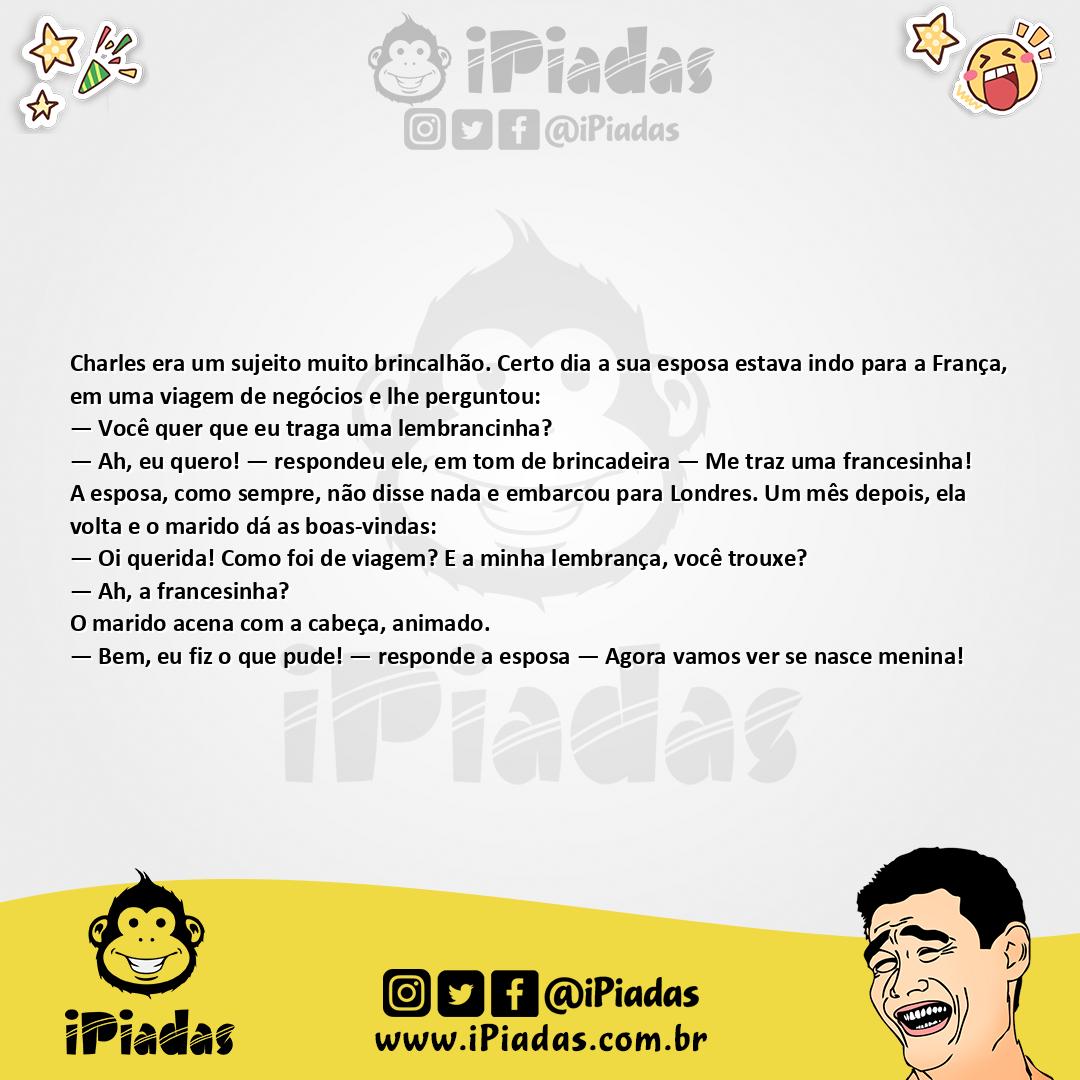 Ilustração da piada Francesinha no iPiadas