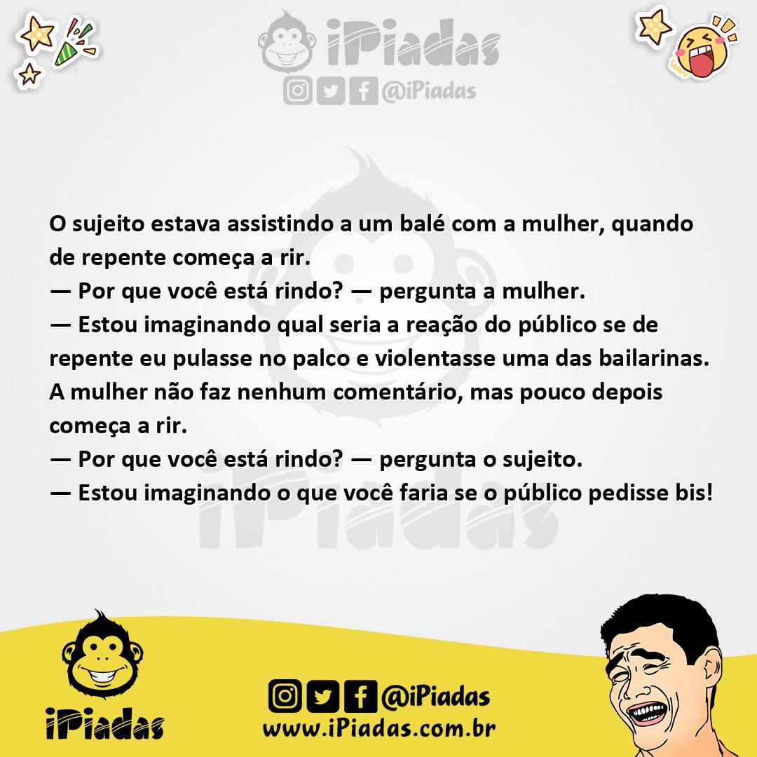 Ilustração da piada Imaginando a Reação no iPiadas