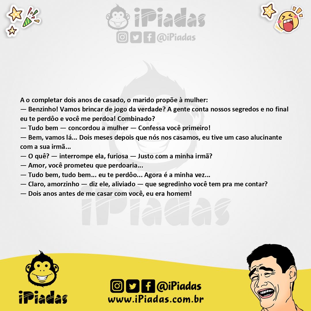 Ilustração da piada Jogo da Verdade no iPiadas