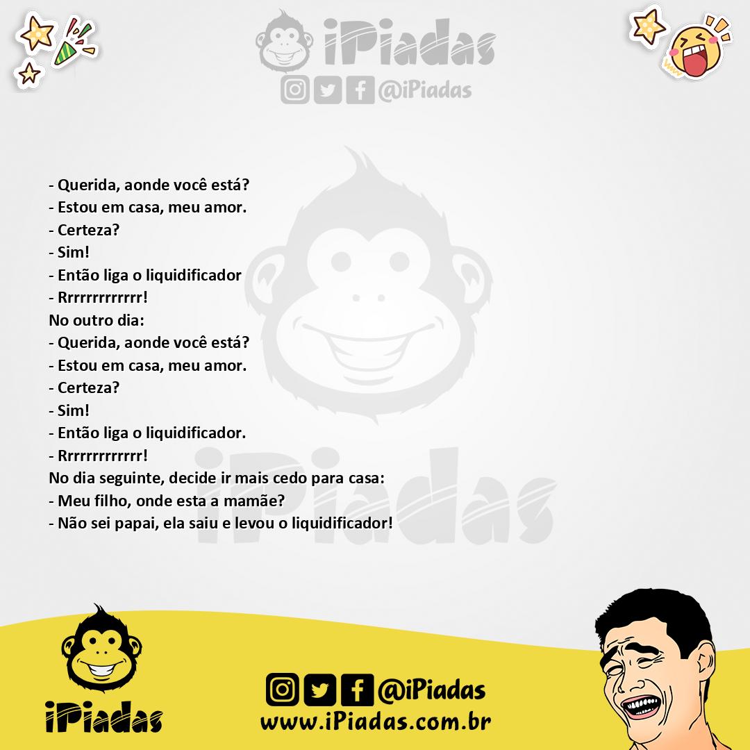 Ilustração da piada Liga o Liquidificador no iPiadas