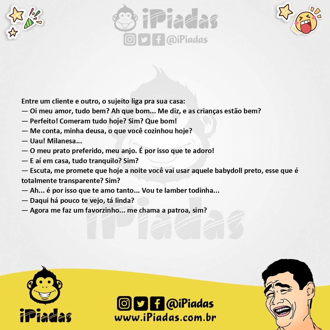 Ilustração da piada Ligando Para Casa no iPiadas