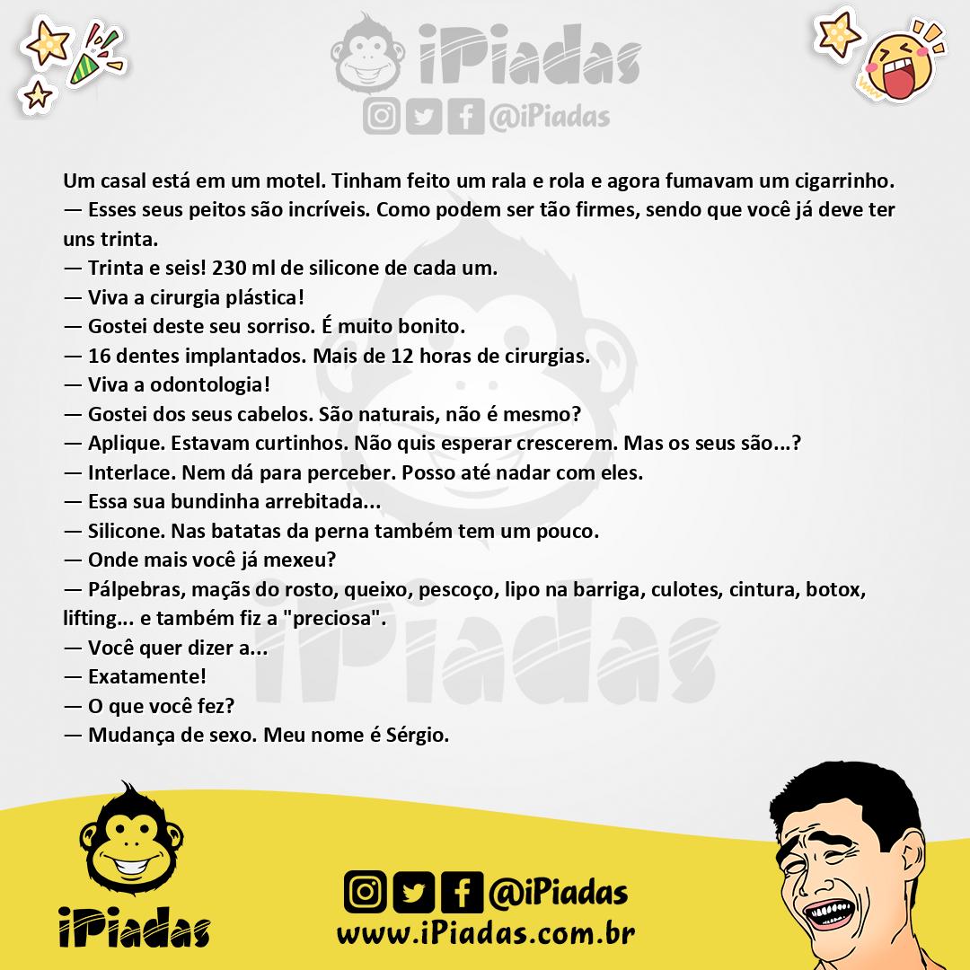 Ilustração da piada Maravilhas da Cirurgia Plástica no iPiadas