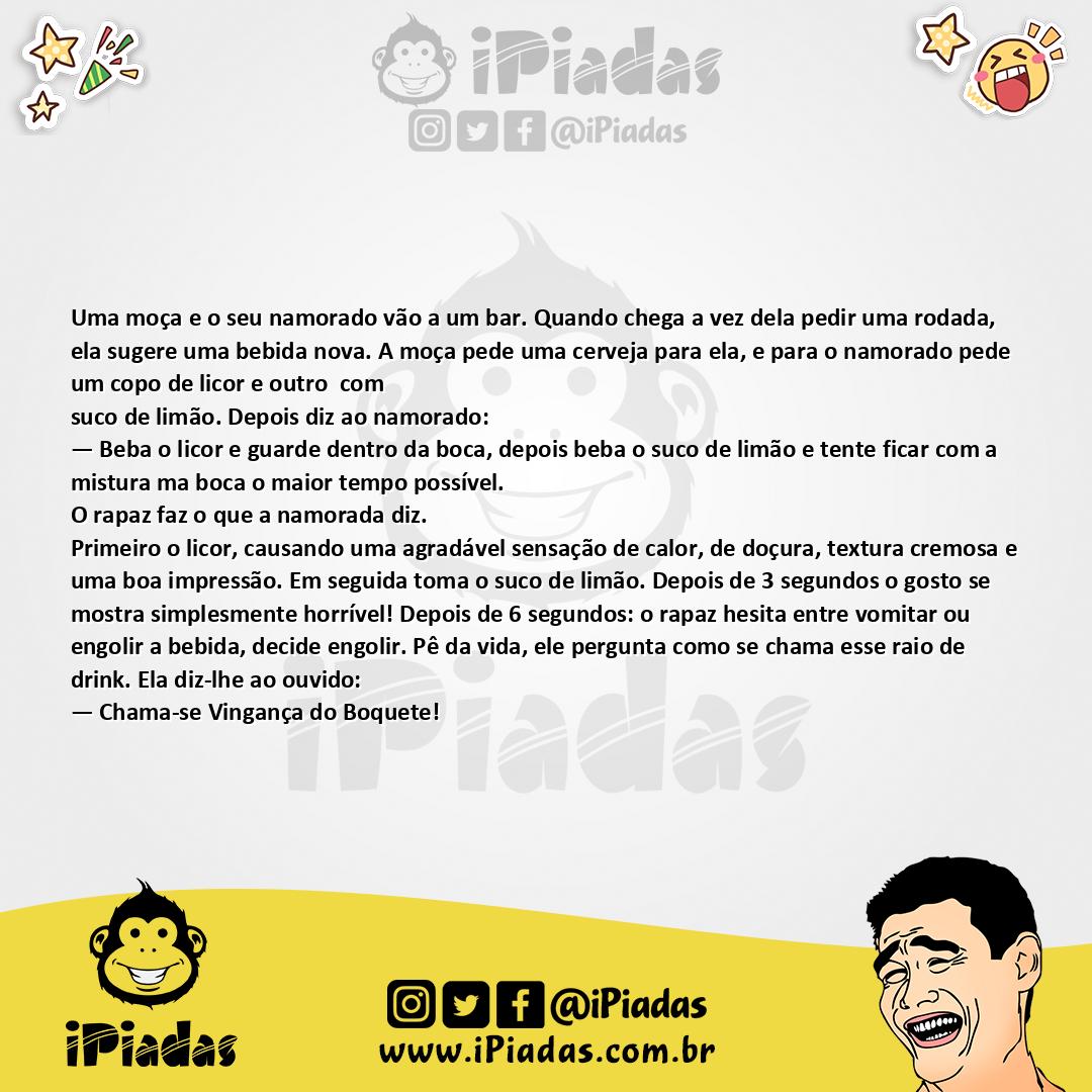 Ilustração da piada Novo Drink no iPiadas