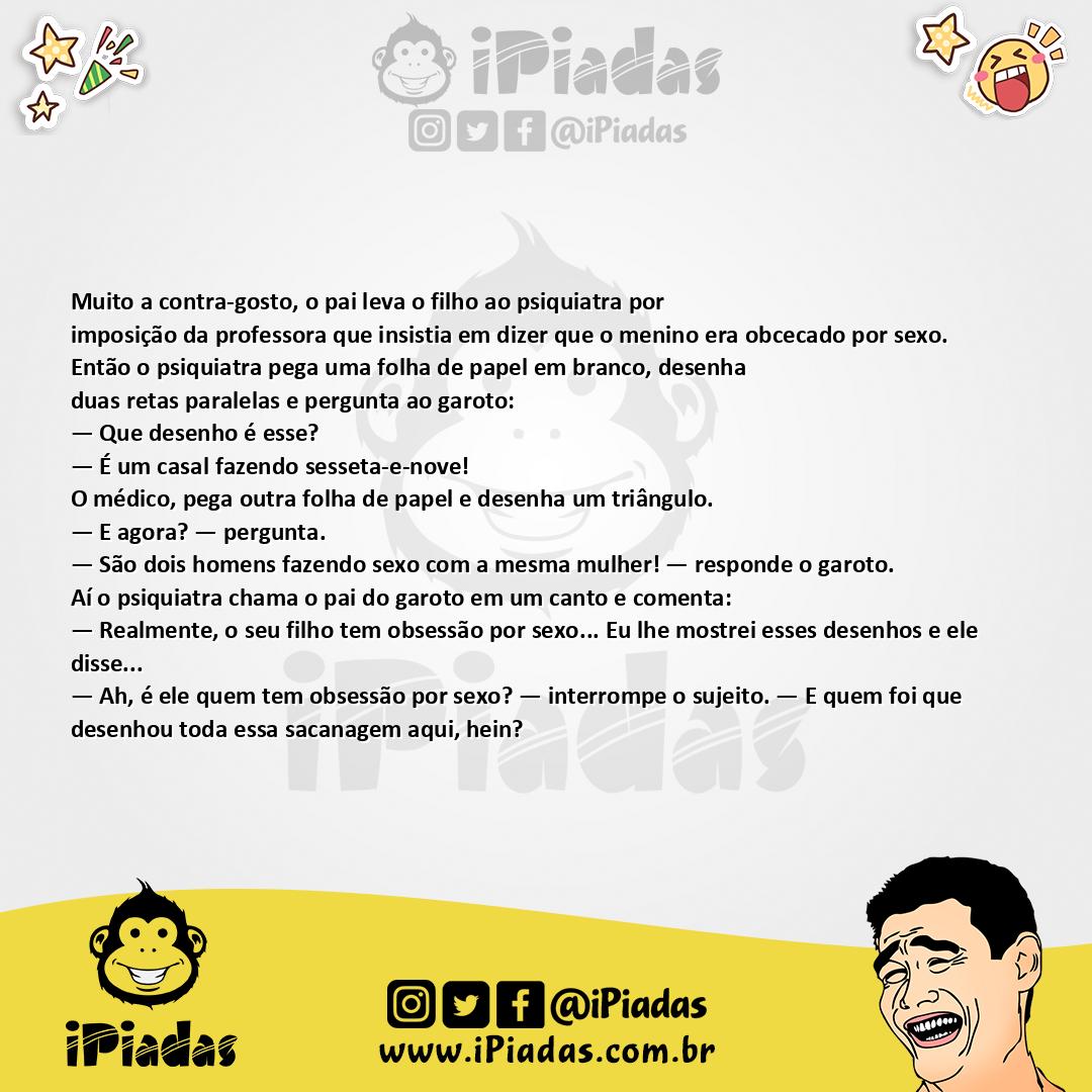 Ilustração da piada Obsessão por Sexo no iPiadas