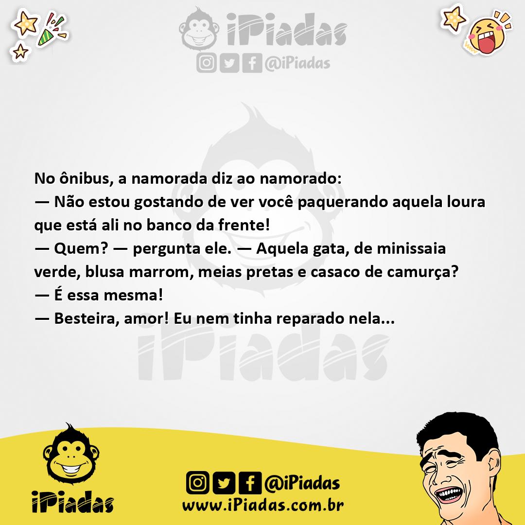 Ilustração da piada Paquerando Outra no iPiadas