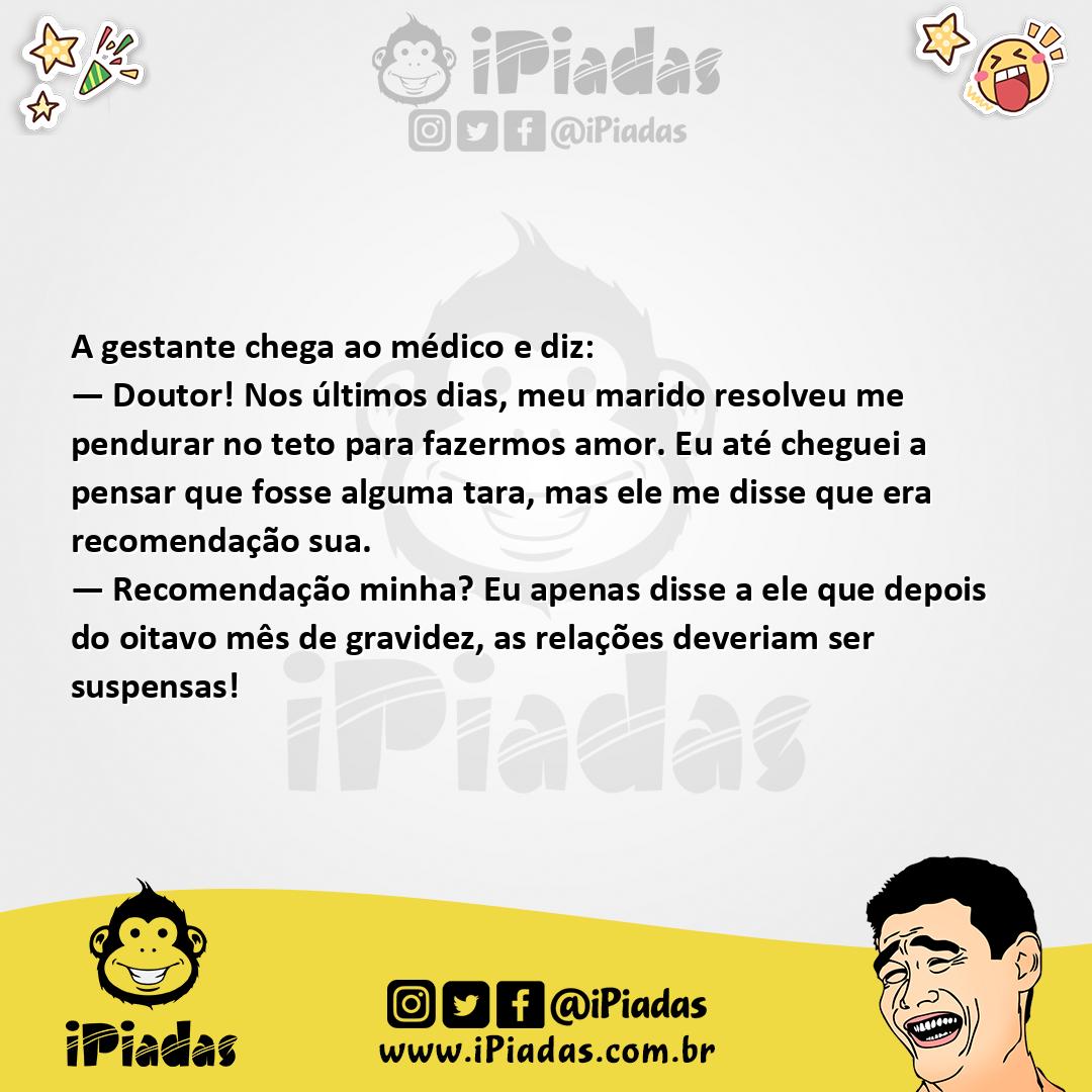 Ilustração da piada Pedurar no Teto no iPiadas