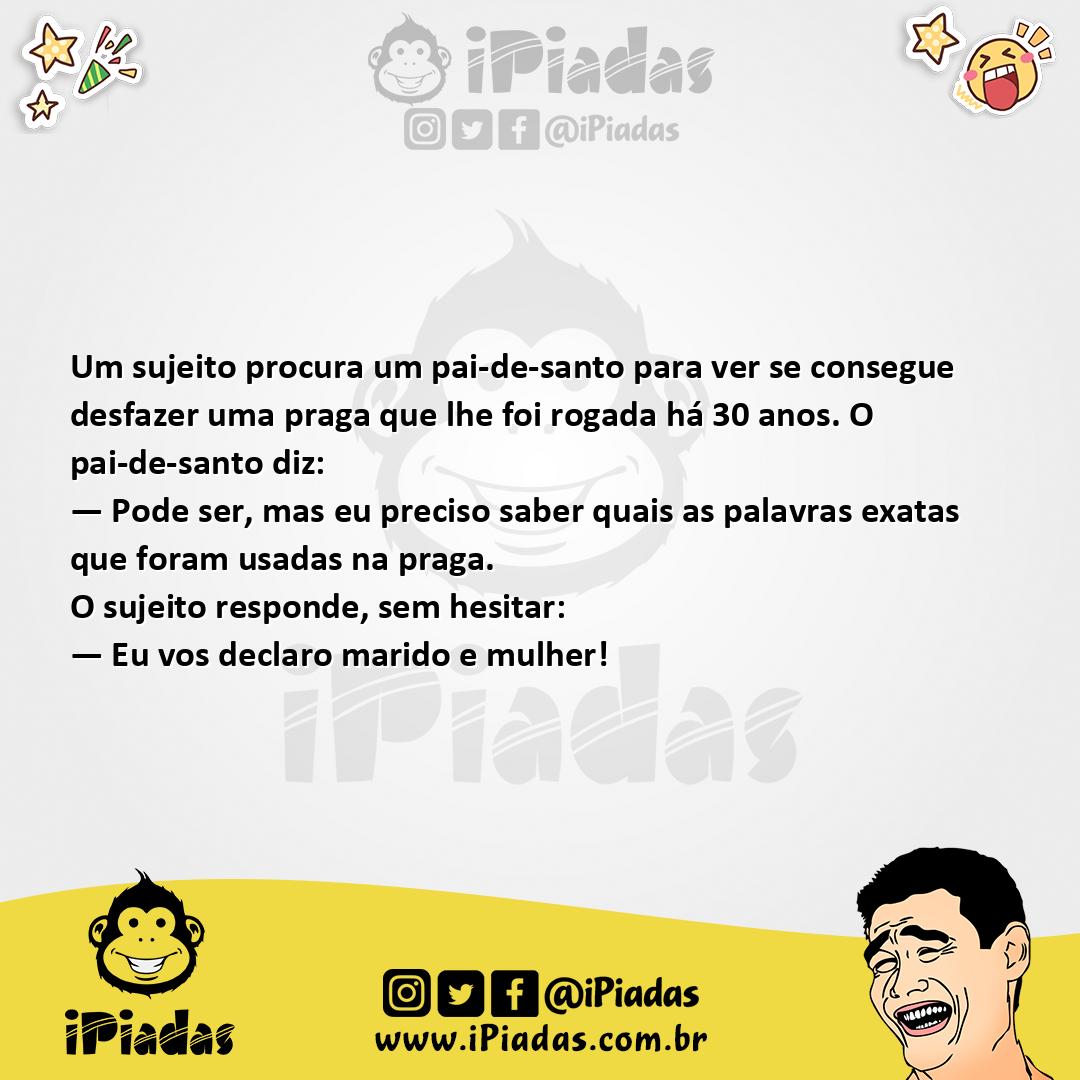 Ilustração da piada Praga de 30 Anos no iPiadas