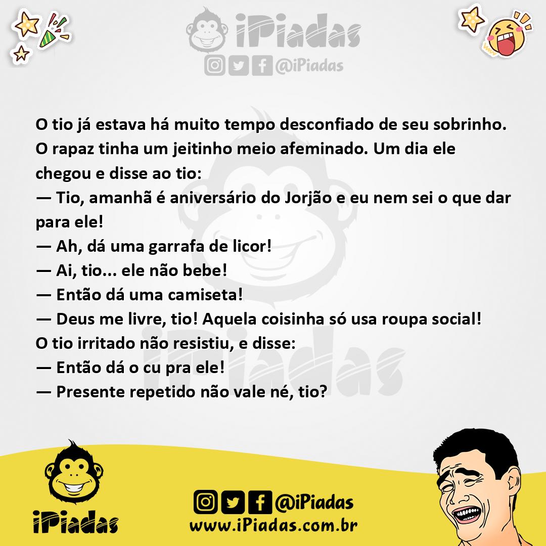 Ilustração da piada Presente para o Namorado no iPiadas