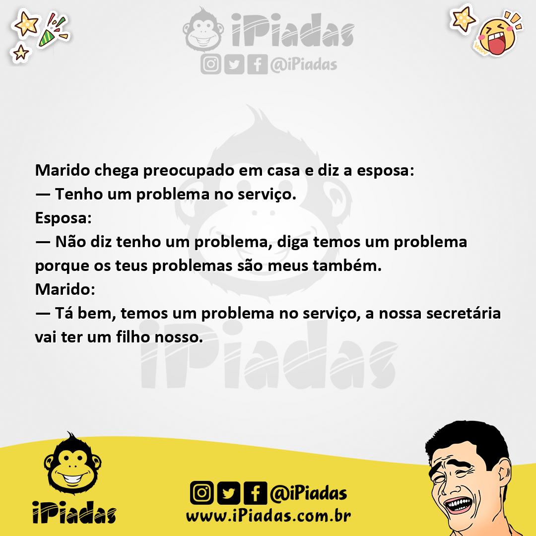 Ilustração da piada Problema no Serviço no iPiadas