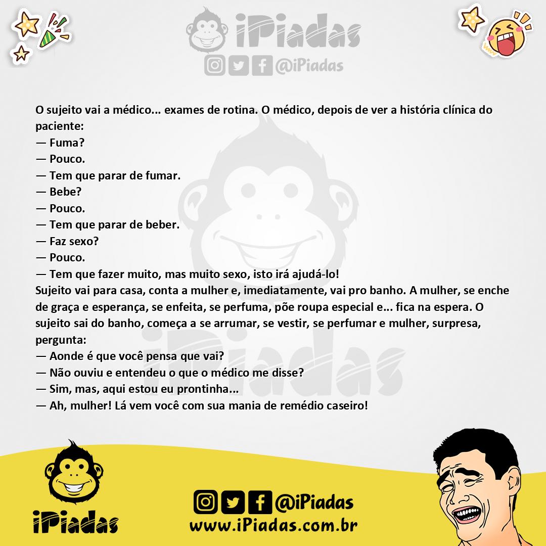 Ilustração da piada Recomendações do Médico no iPiadas