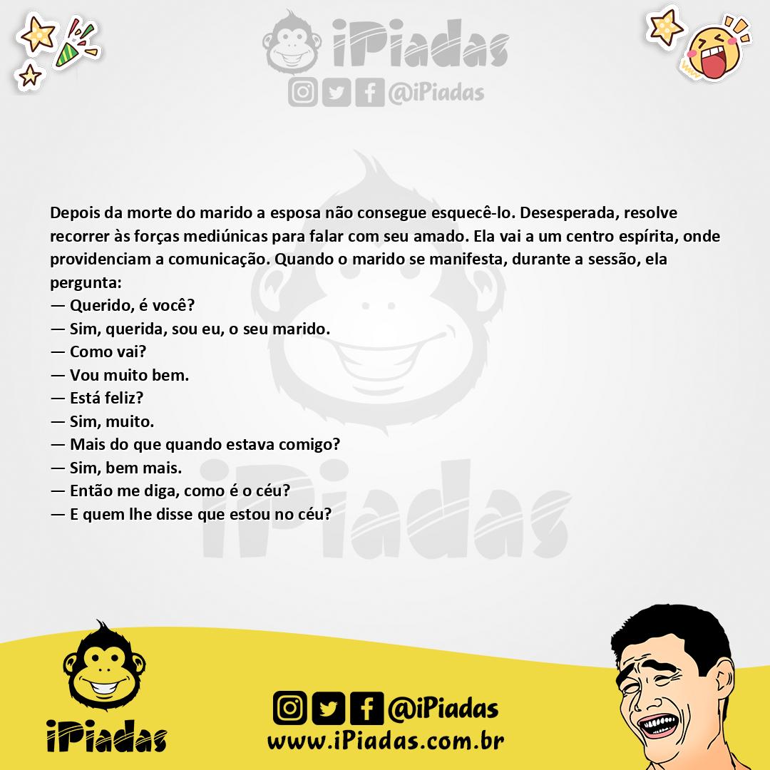 Ilustração da piada Revelação Mediúnica no iPiadas