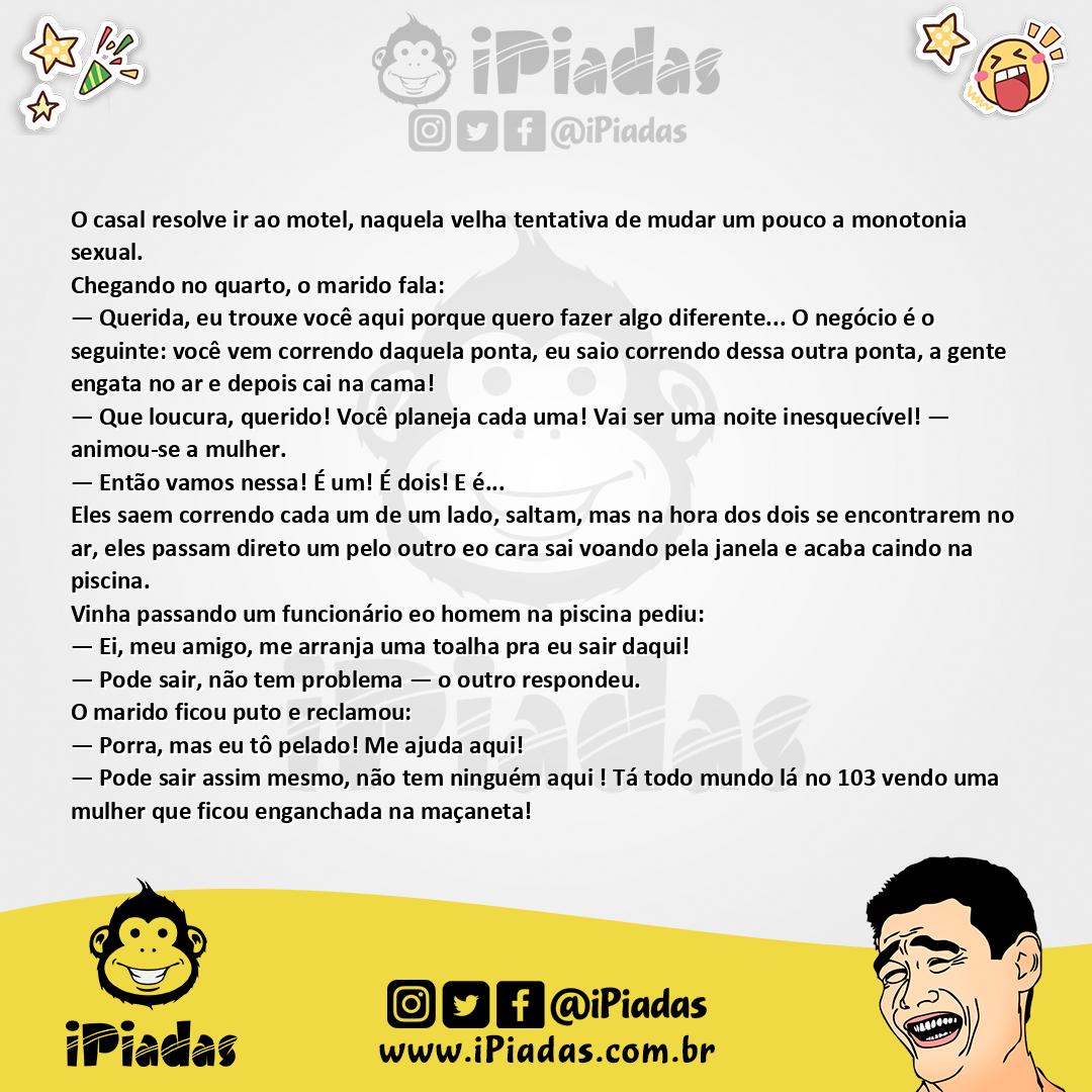 Ilustração da piada Saindo da Rotina no iPiadas