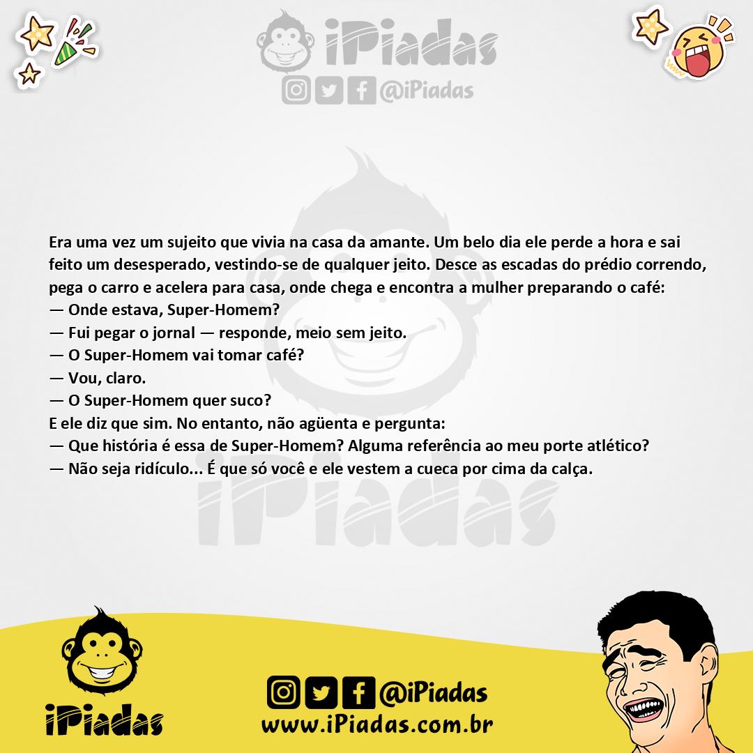 Ilustração da piada Super-Homem no iPiadas