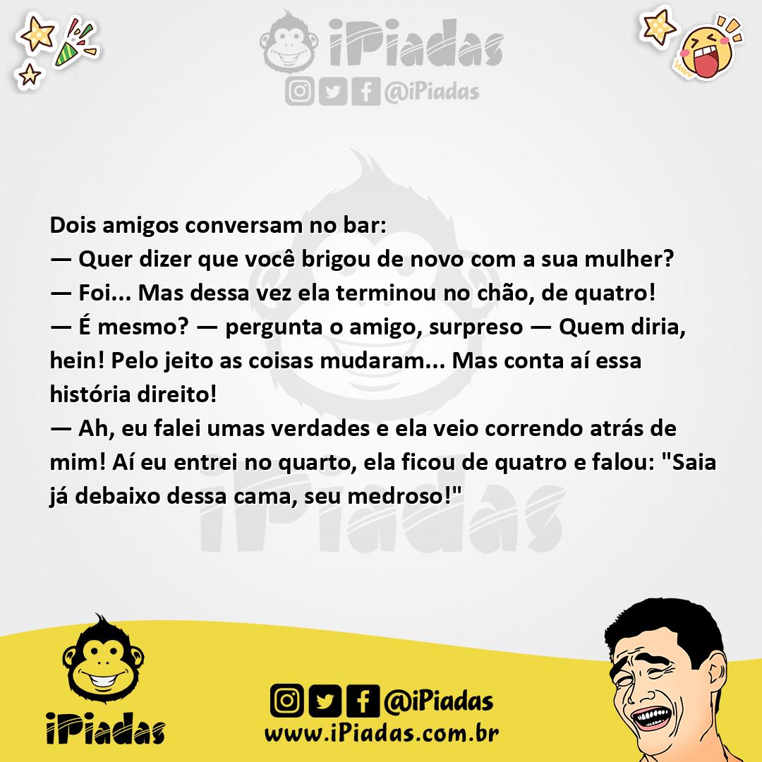 Ilustração da piada Terminando no Chão no iPiadas