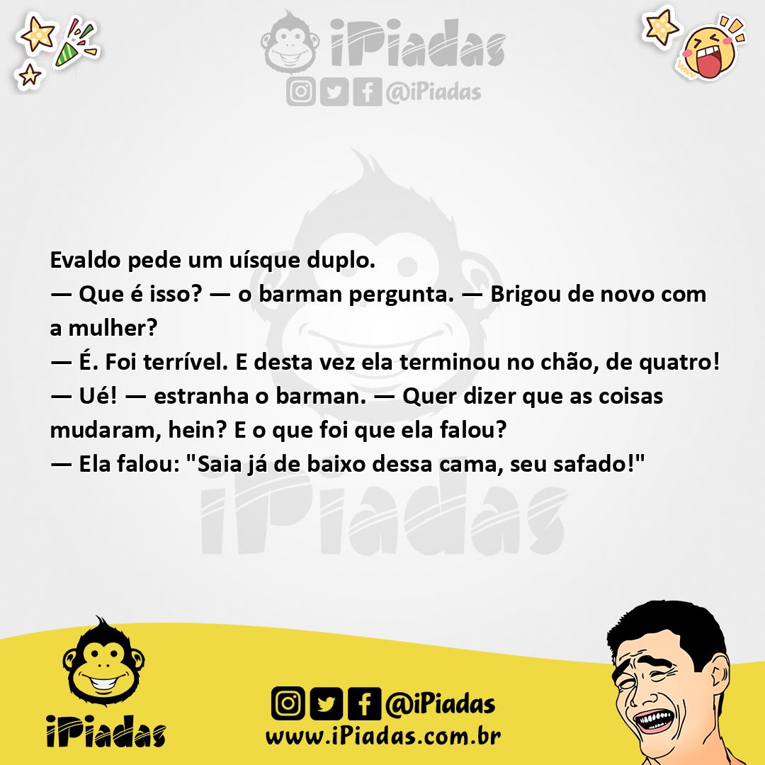 Ilustração da piada Terminou de Quatro no iPiadas