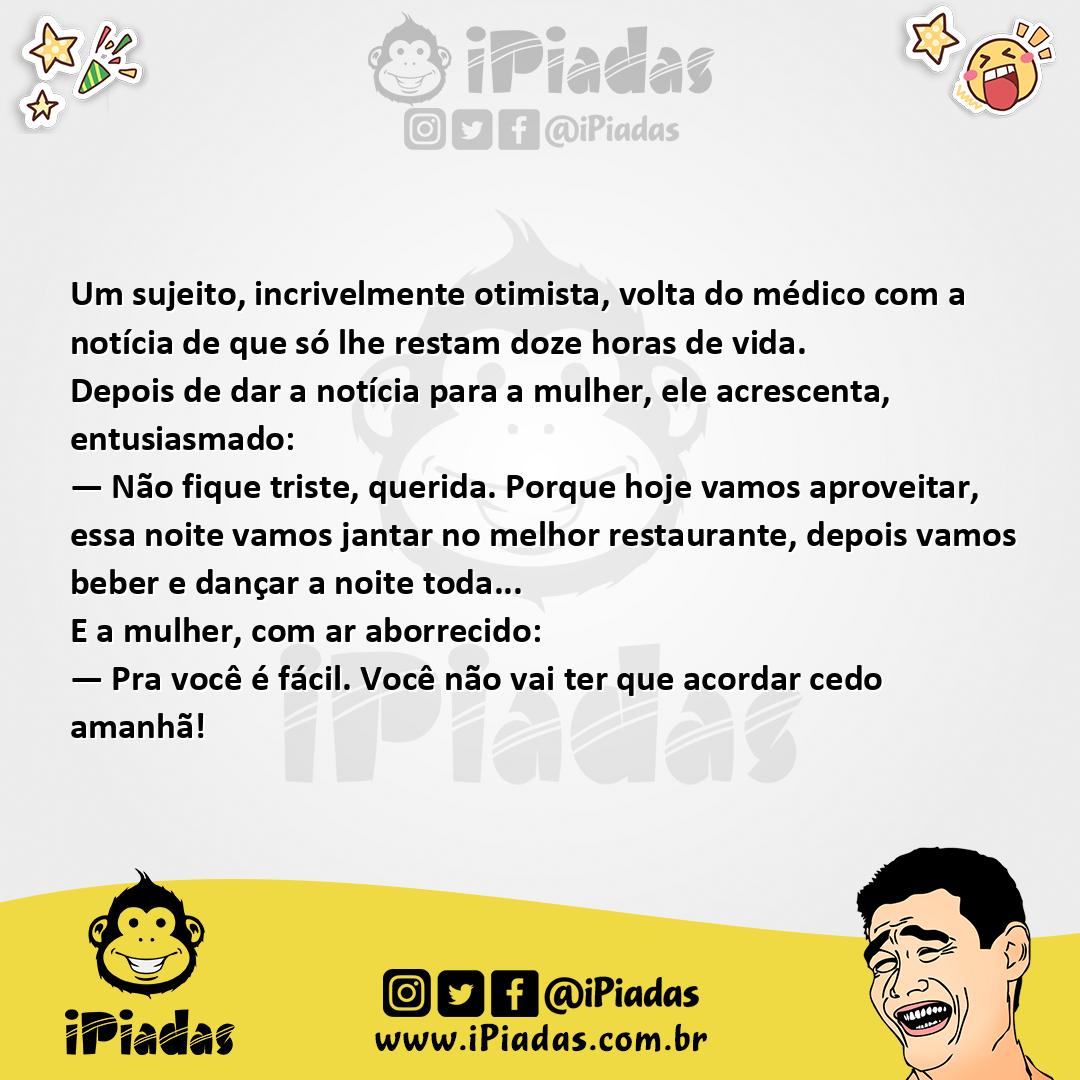 Ilustração da piada Últimas Horas no iPiadas