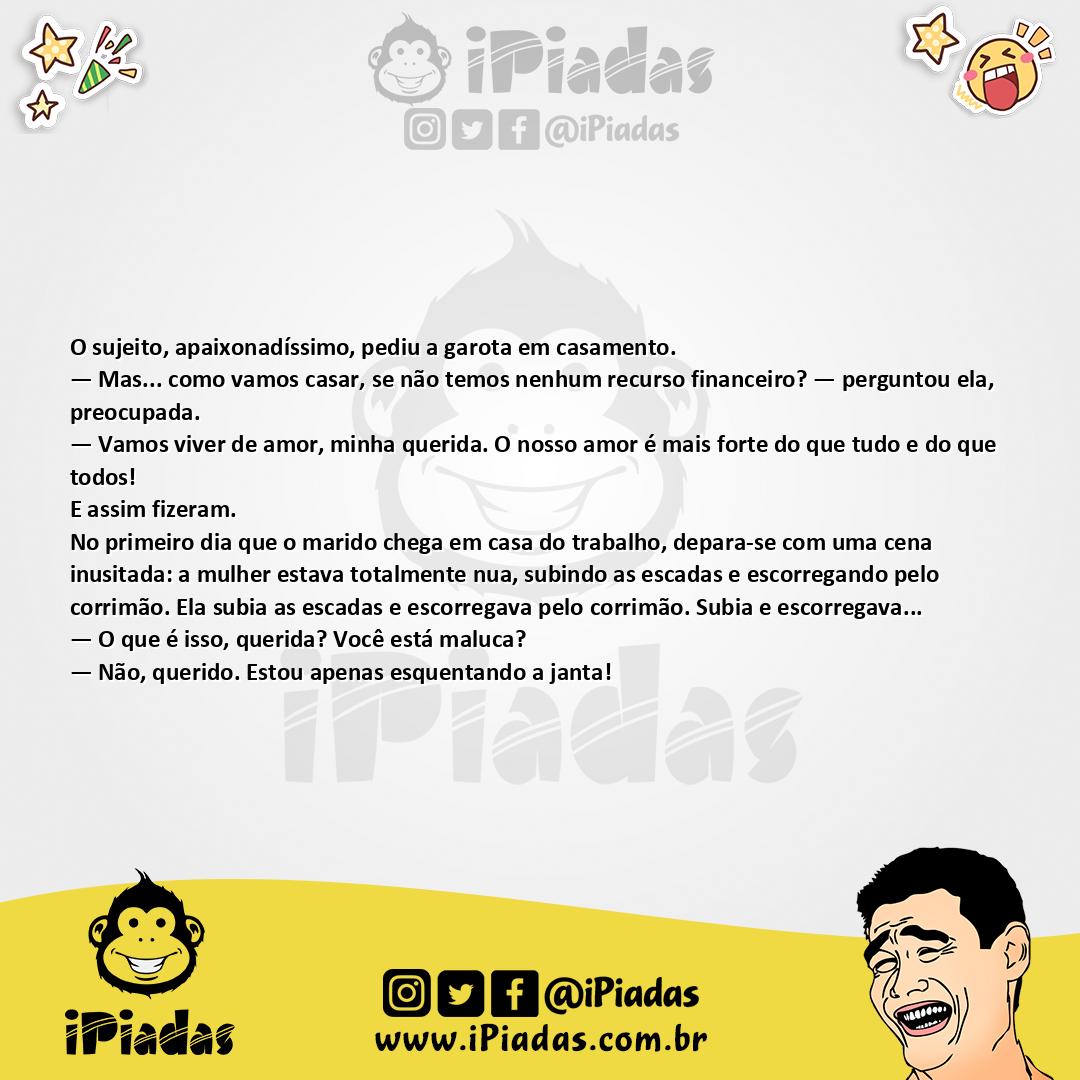 Ilustração da piada Vivendo de Amor no iPiadas