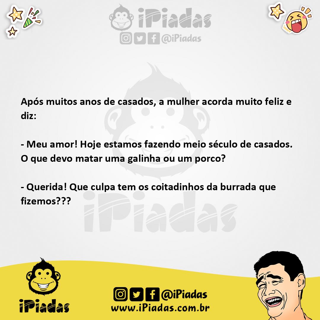 Ilustração da piada Comemoração no iPiadas