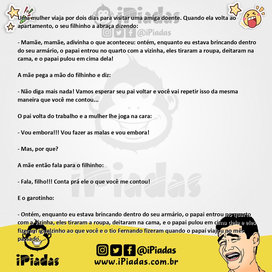 Ilustração da piada Depoimento do Filhinho no iPiadas