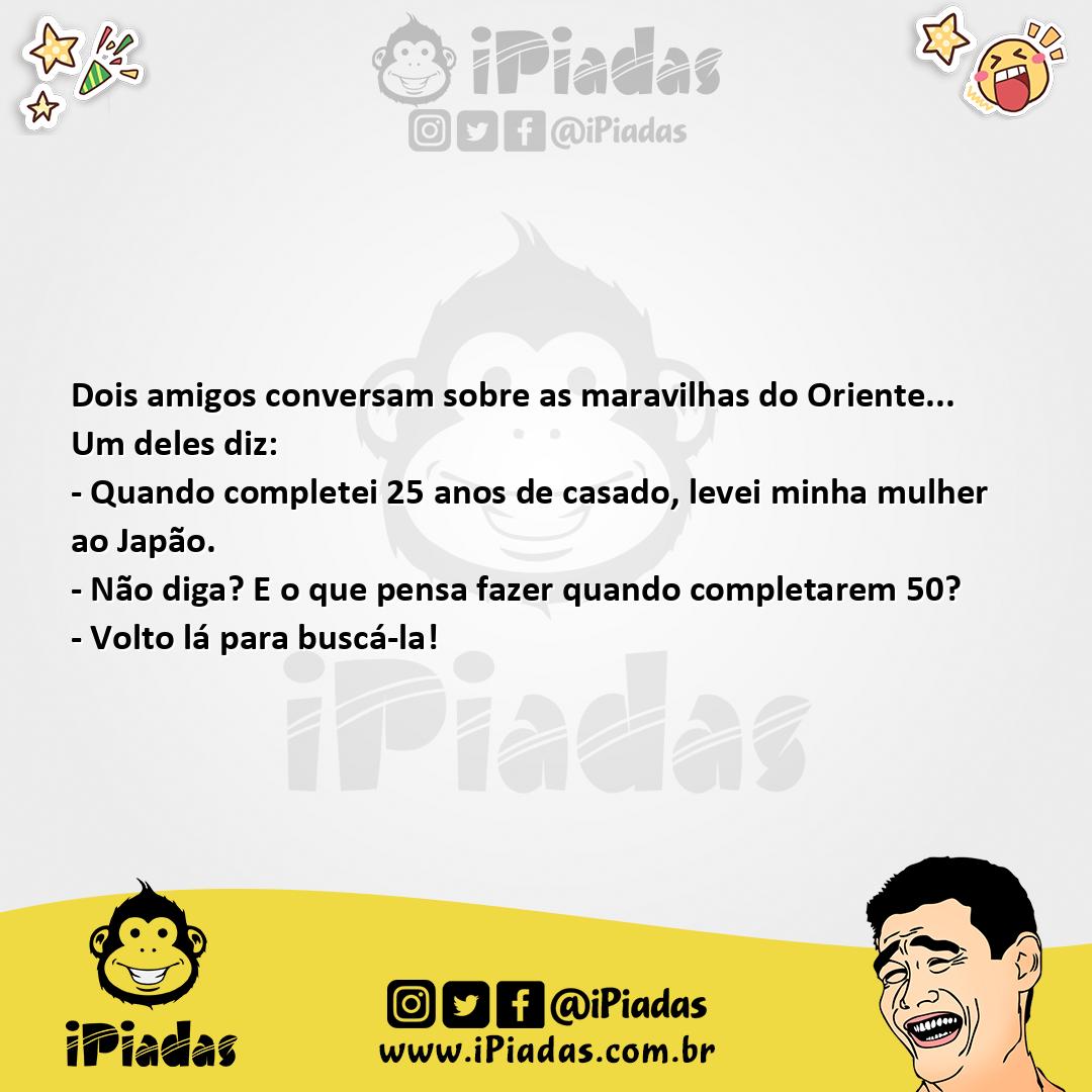 Ilustração da piada Maravilhas do oriente no iPiadas
