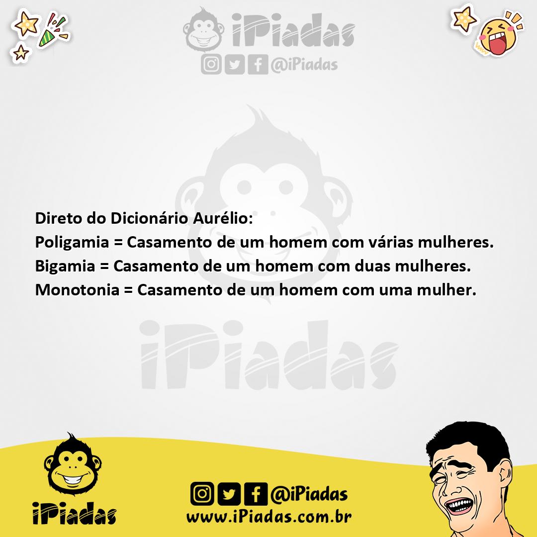 Ilustração da piada Poligamia x Bigamia no iPiadas