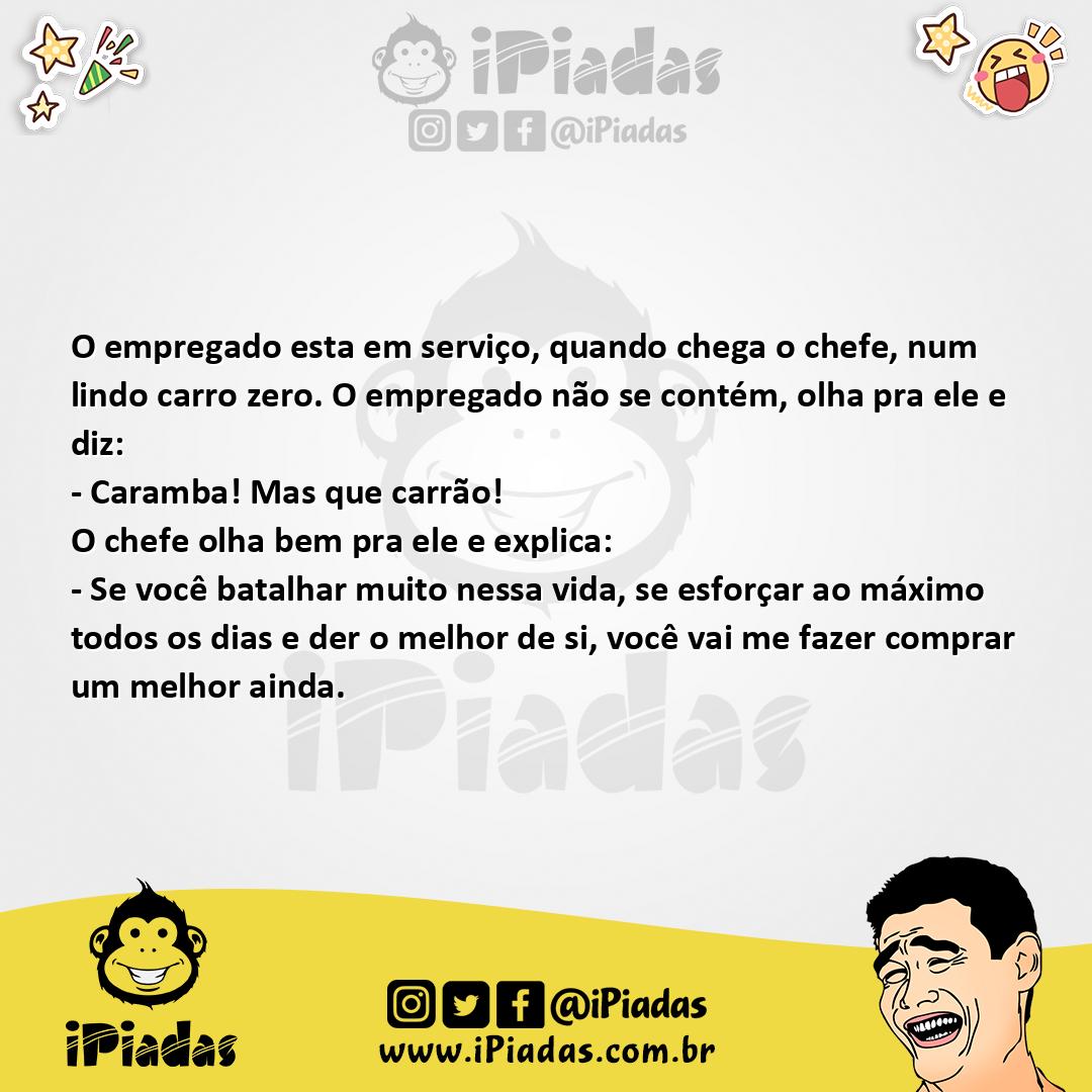 Ilustração da piada Carrão do Chefe no iPiadas