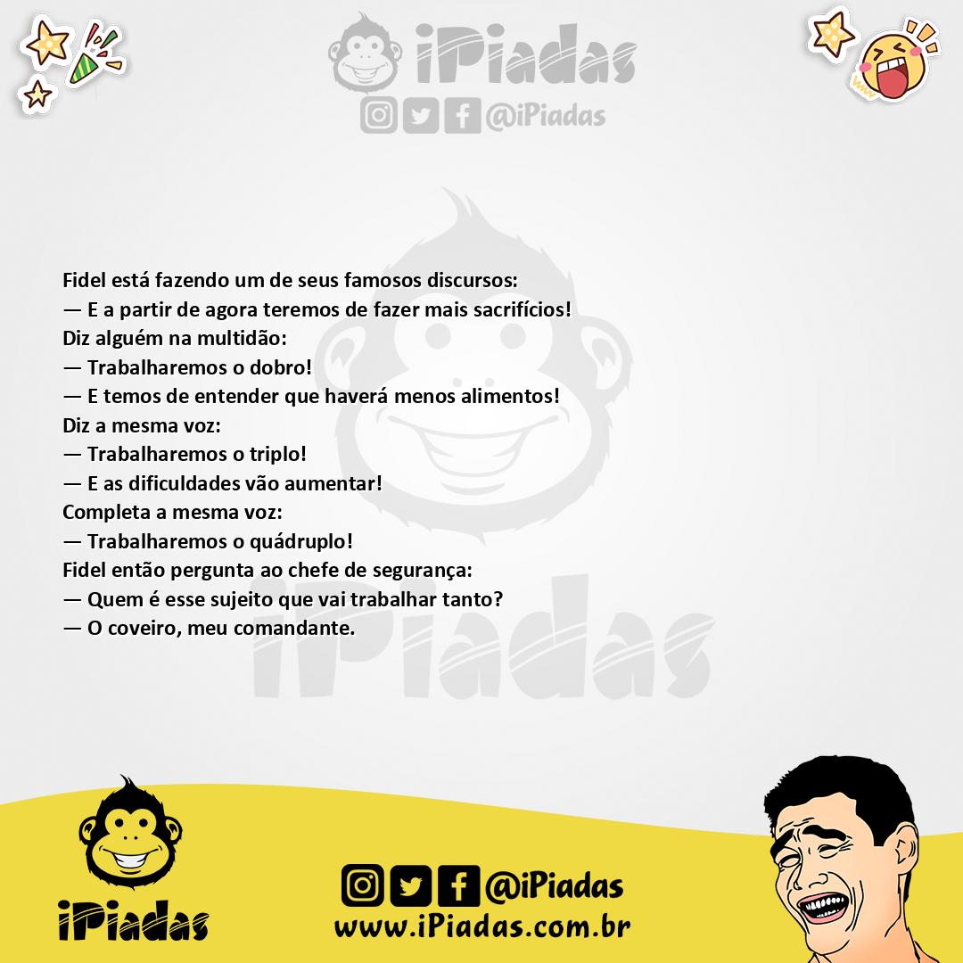 Ilustração da piada Trabalharemos Mais no iPiadas