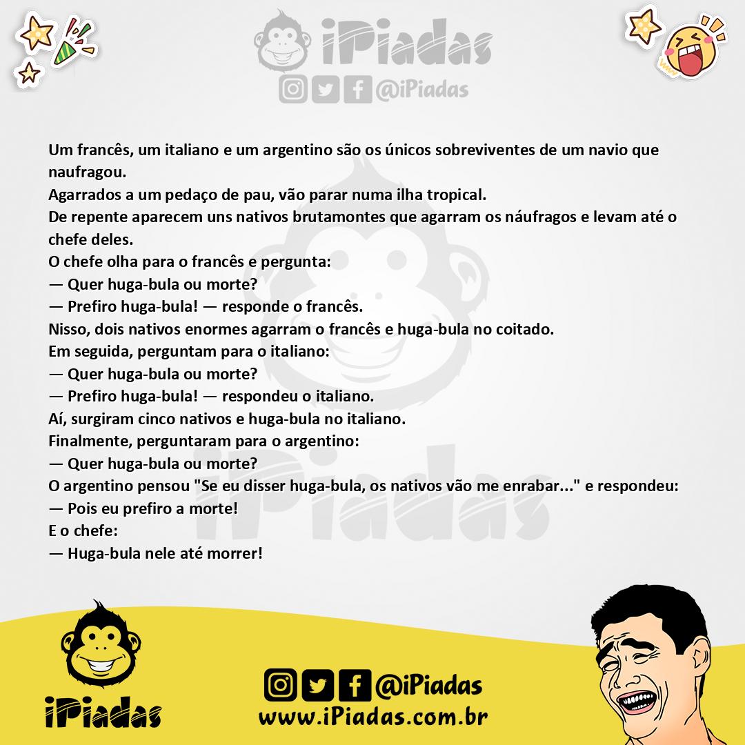 Ilustração da piada Únicos Sobreviventes no iPiadas