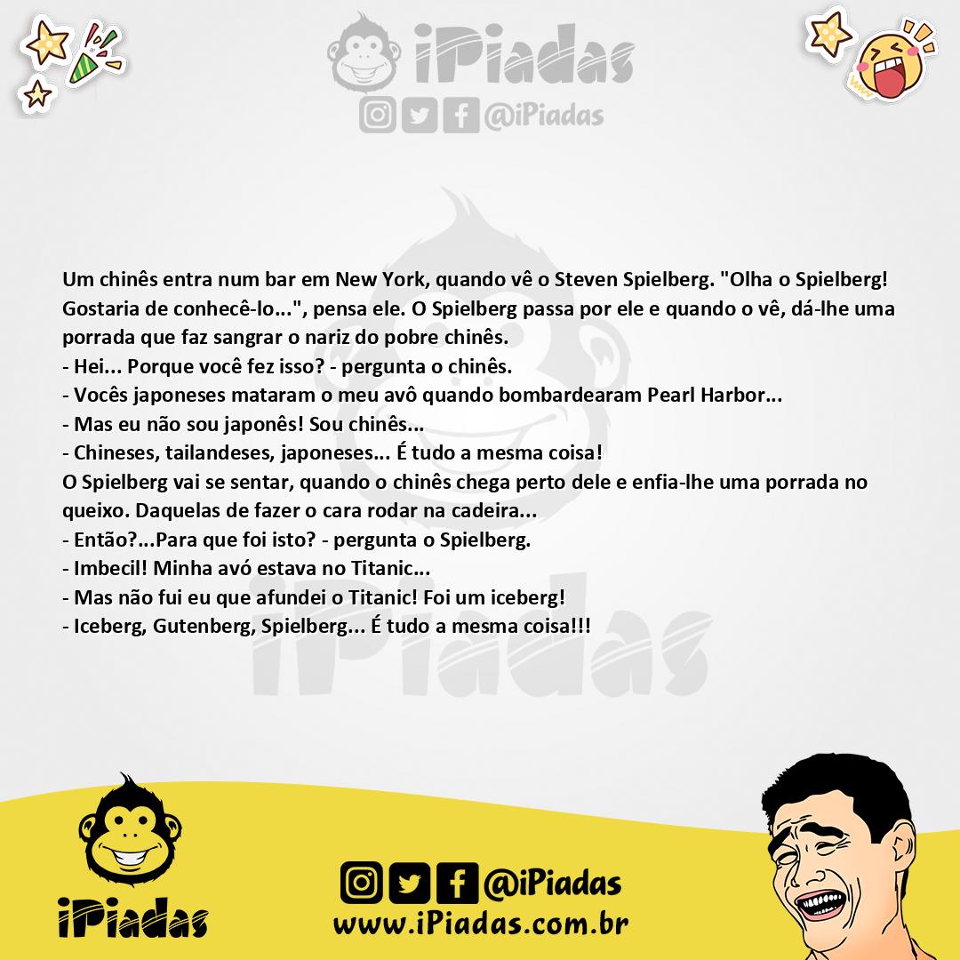 Ilustração da piada Chinês num bar no iPiadas