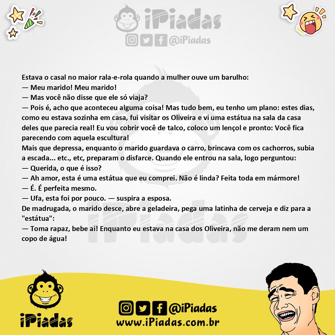Ilustração da piada A Estátua no iPiadas