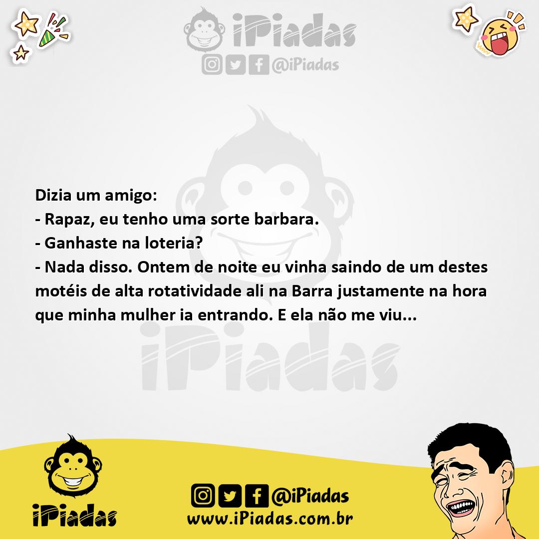 Ilustração da piada Amigo de sorte no iPiadas