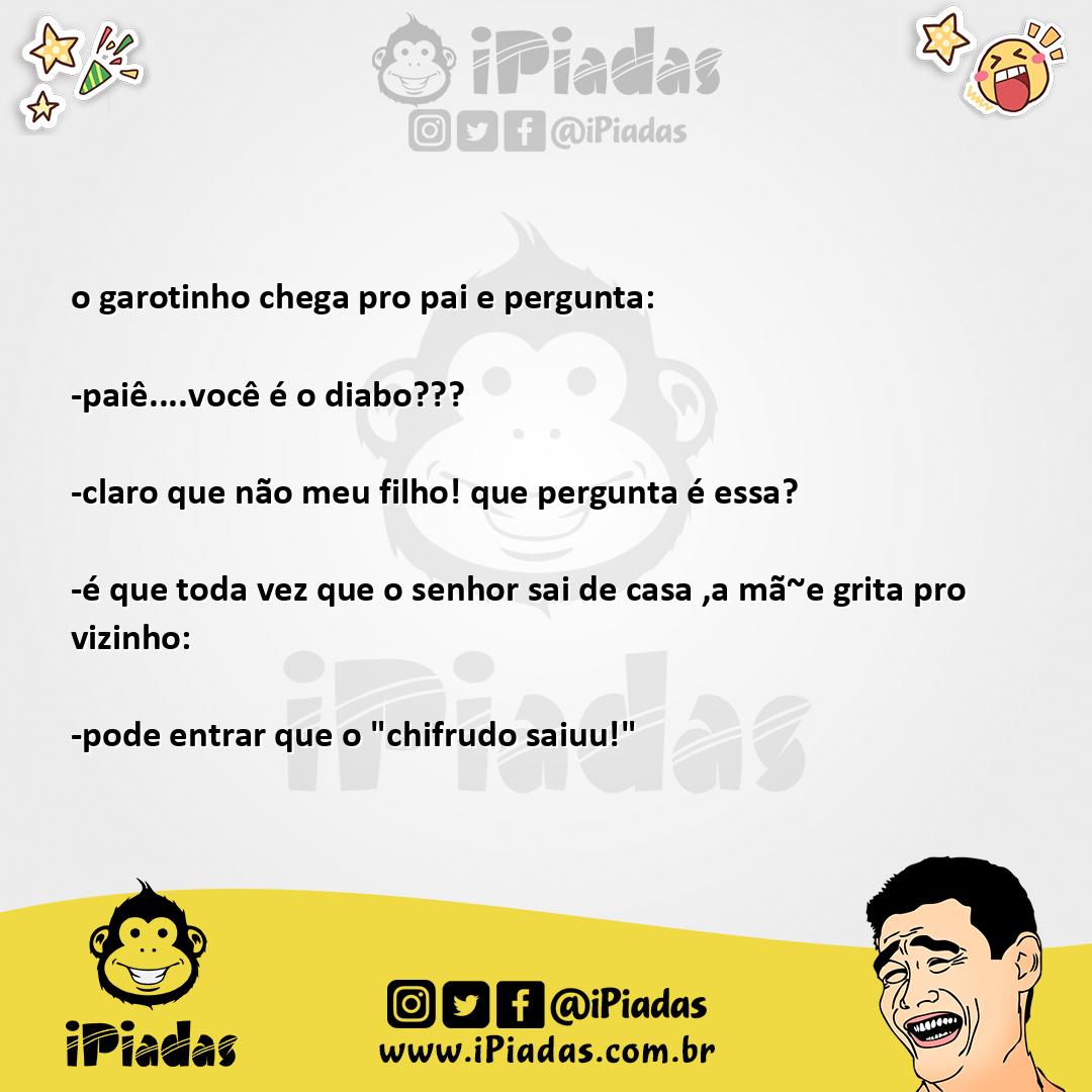 Ilustração da piada Diabo no iPiadas