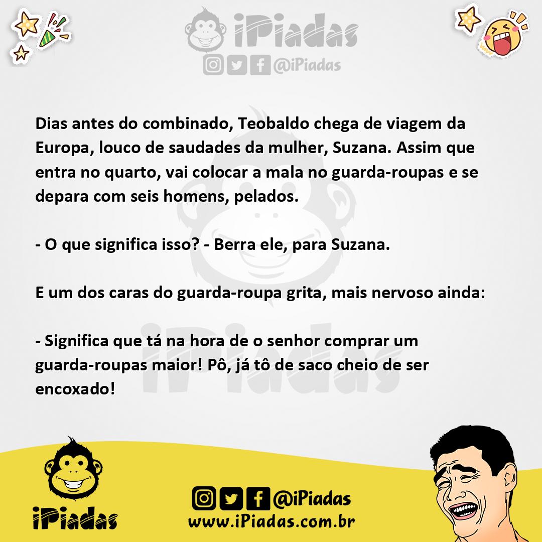 Ilustração da piada Dias Antes do Combinado, . . . no iPiadas