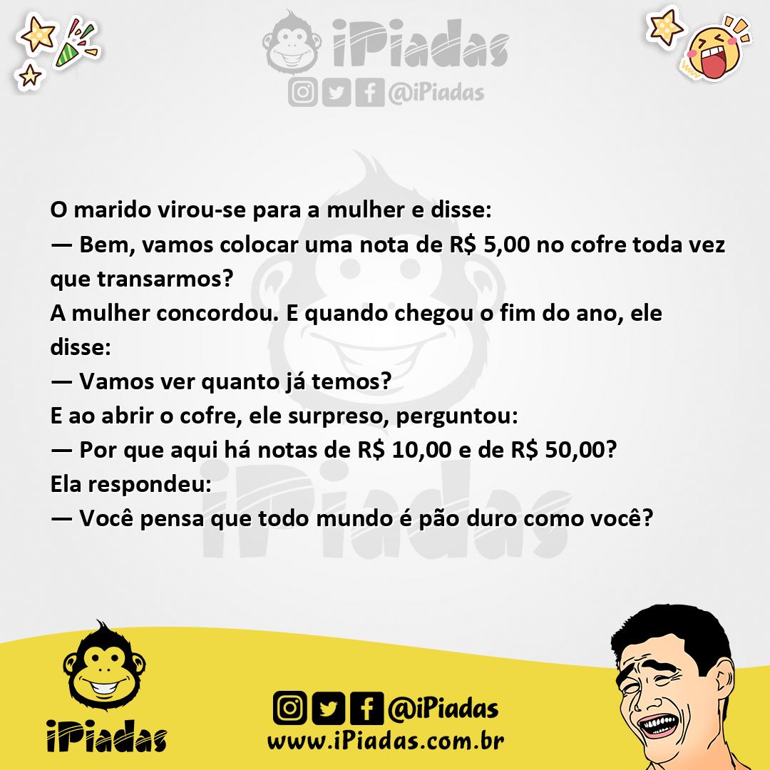 Ilustração da piada Dinheiro no Cofre no iPiadas