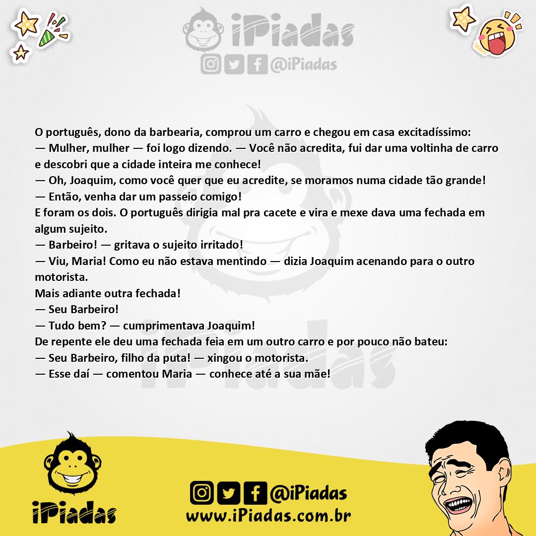 Ilustração da piada Dono da Barbearia no iPiadas