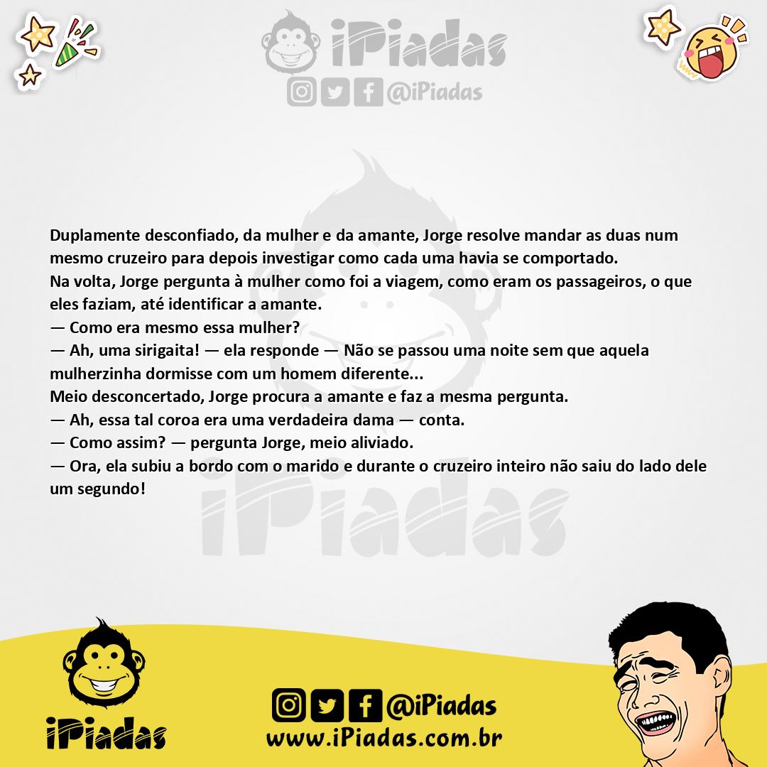 Ilustração da piada Encontro no Cruzeiro no iPiadas