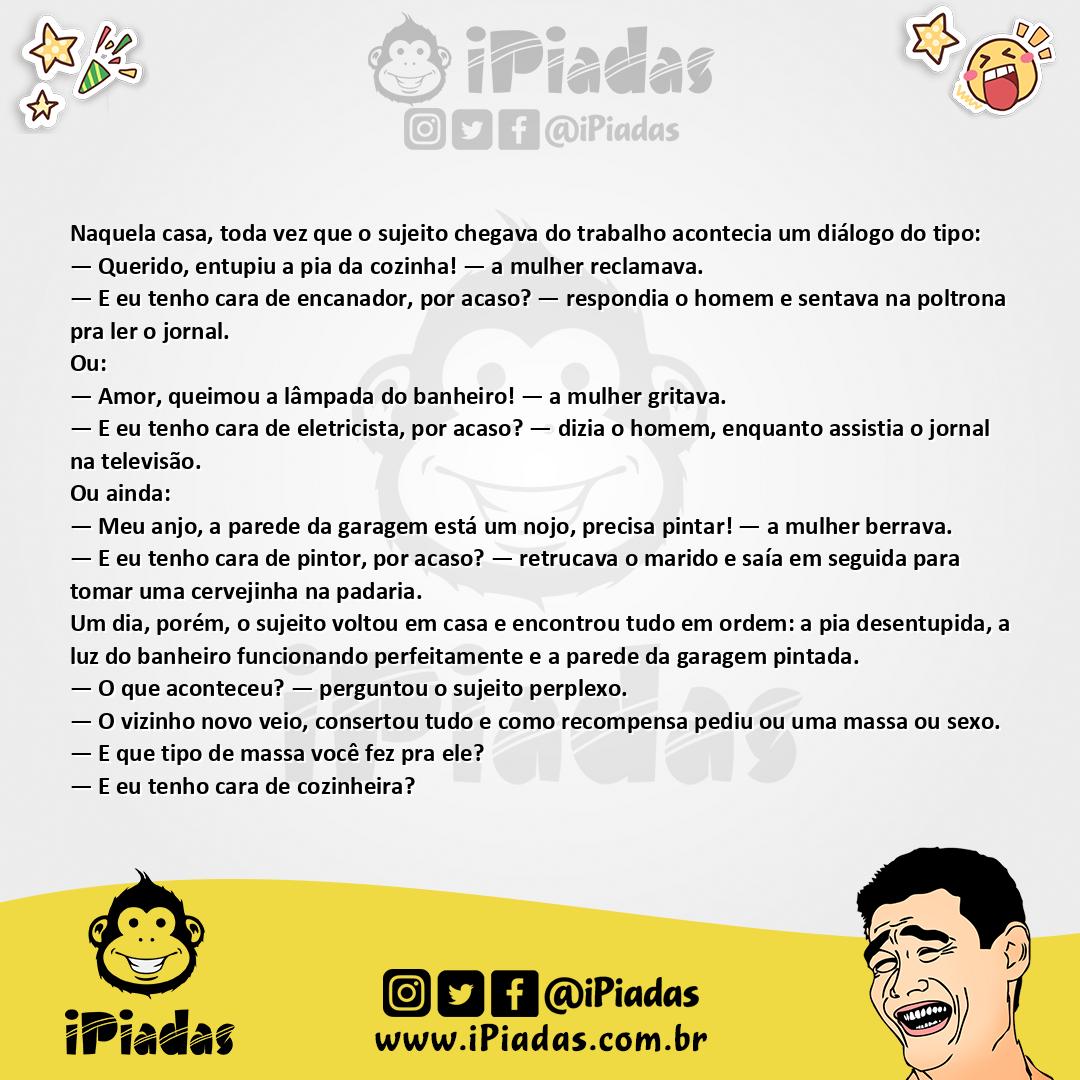 Ilustração da piada Funções do Marido no iPiadas