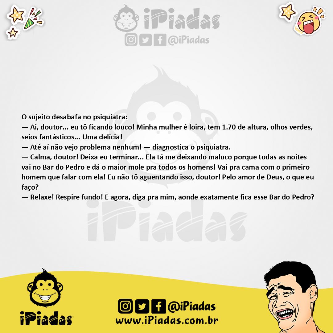 Ilustração da piada Marido Louco no iPiadas
