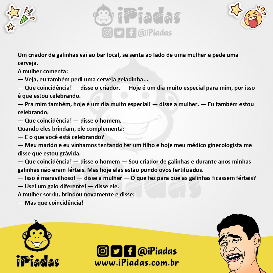 Ilustração da piada Mas Que Coincidência no iPiadas