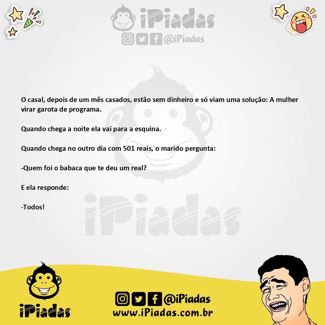 Ilustração da piada O corno no iPiadas