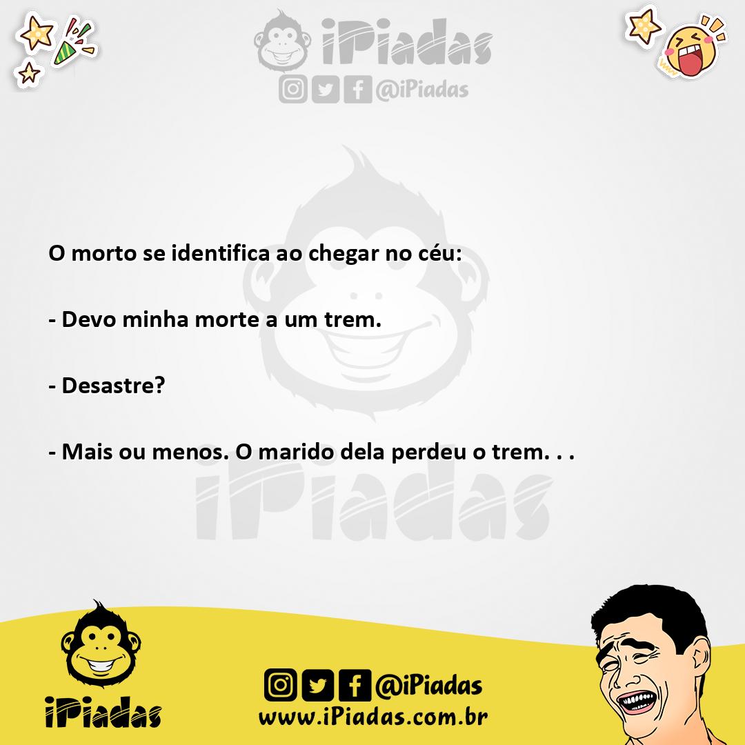 Ilustração da piada O Morto se Identifica Ao. . . no iPiadas