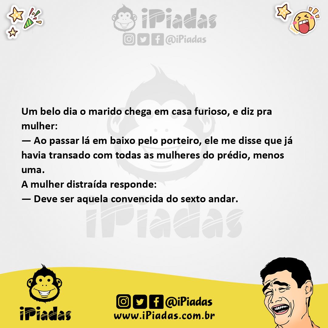 Ilustração da piada Porteiro no iPiadas