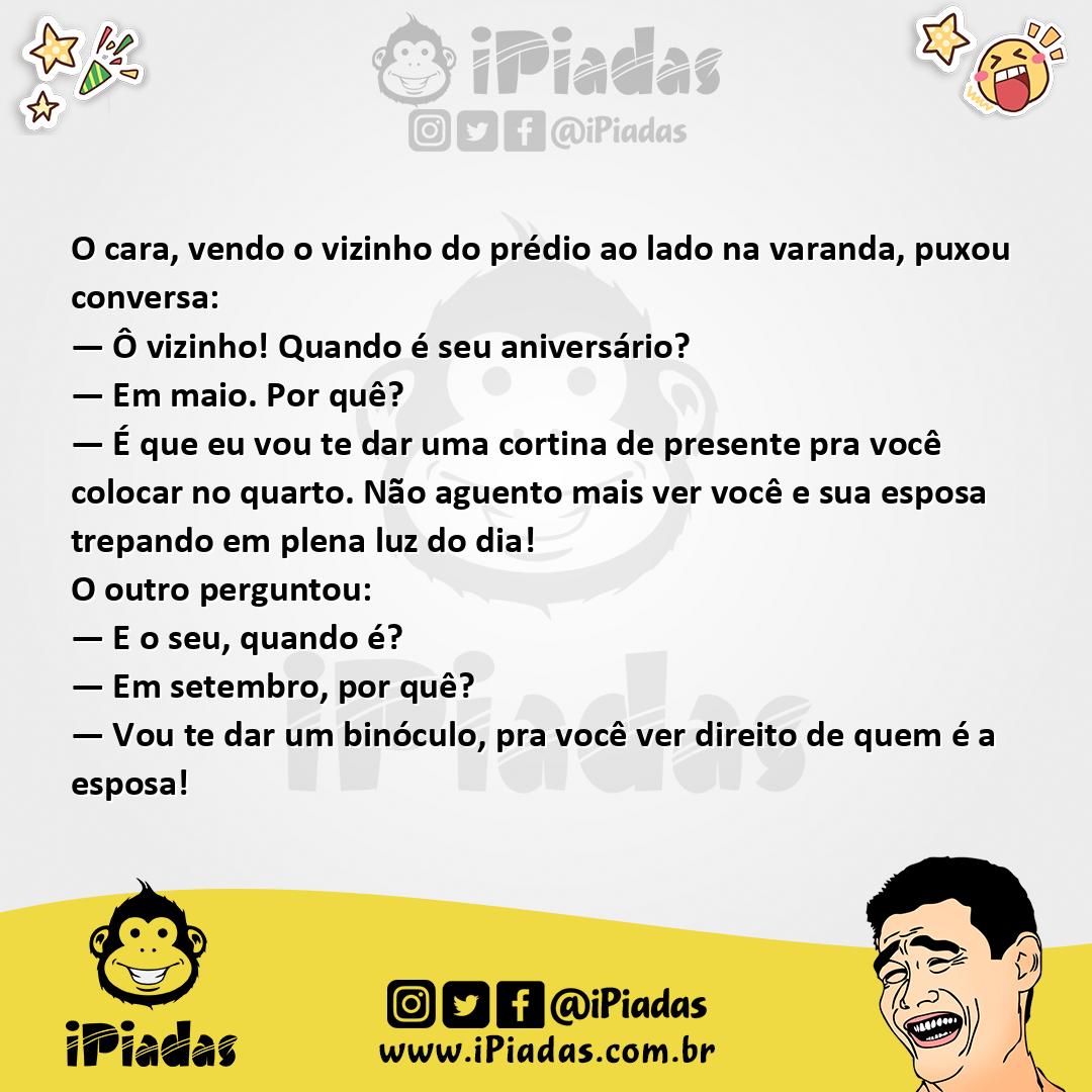Ilustração da piada Presentes dos Vizinhos no iPiadas