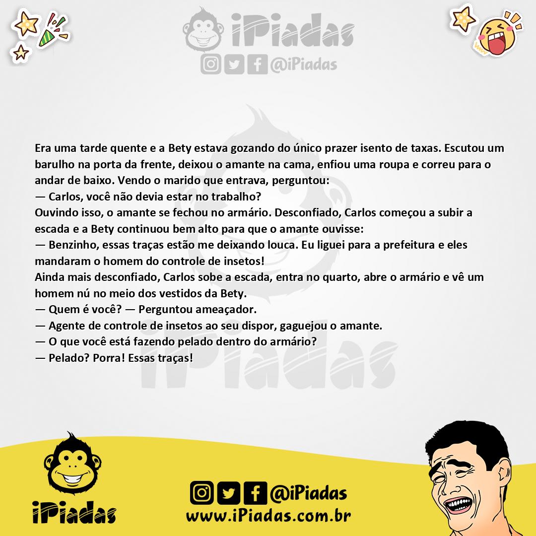 Ilustração da piada Traças no iPiadas